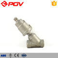 Thread type pneumatic angle seat valve for steam stainless steel seat valve